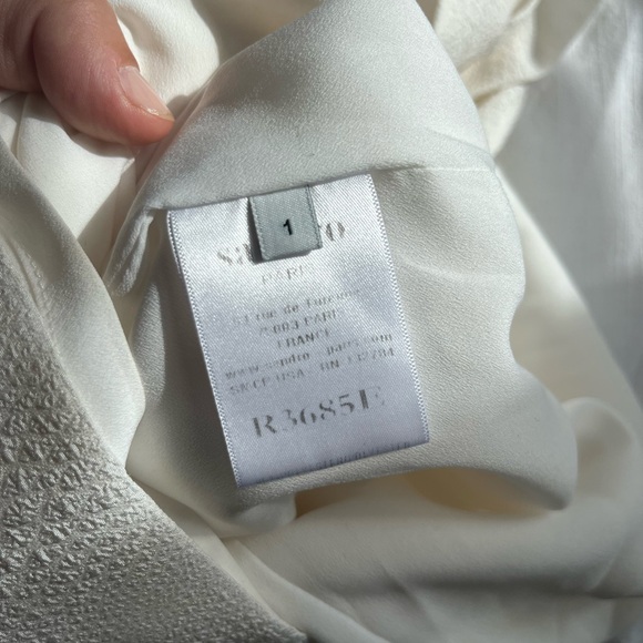 Sandro Paris White Mini Dress - Small - Picture 5 of 8